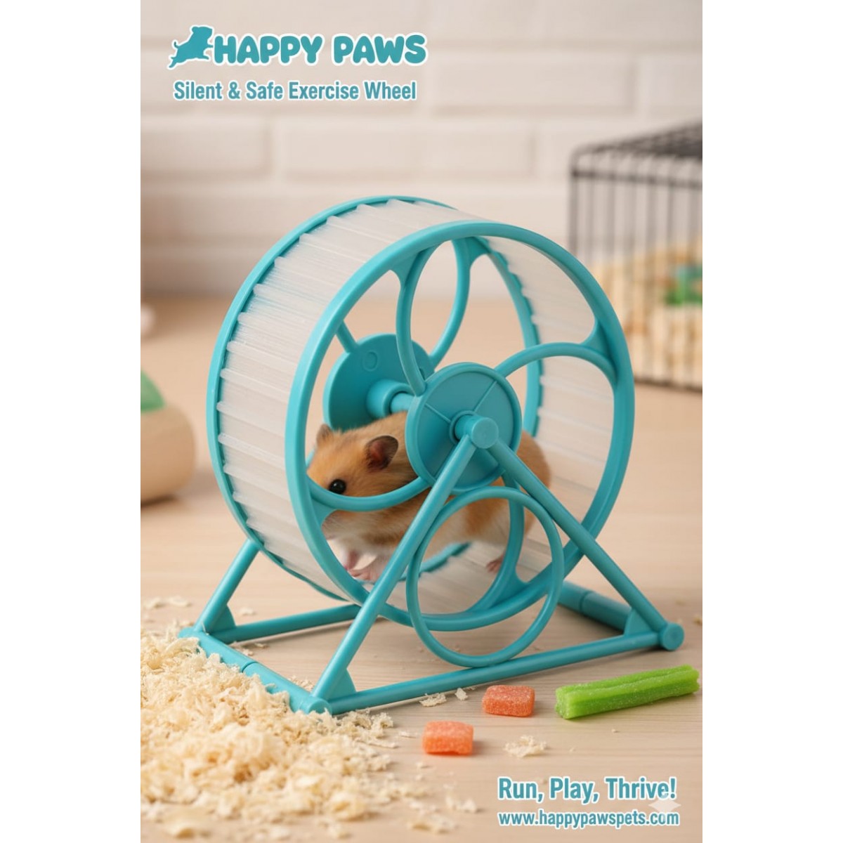 Pets Club Hamster Running Wheel 12.5cm – Blue Small Animal Exercise Toy ...